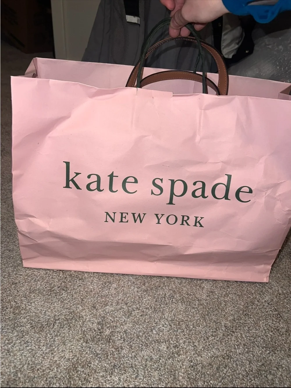 kate spade Yellow, White & Brown Leather Double-Handle Tote - Picture 4 of 4